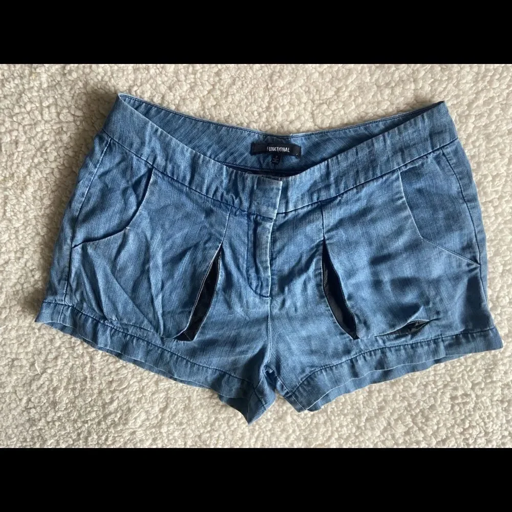 Funktional  100% leather Detail Shorts